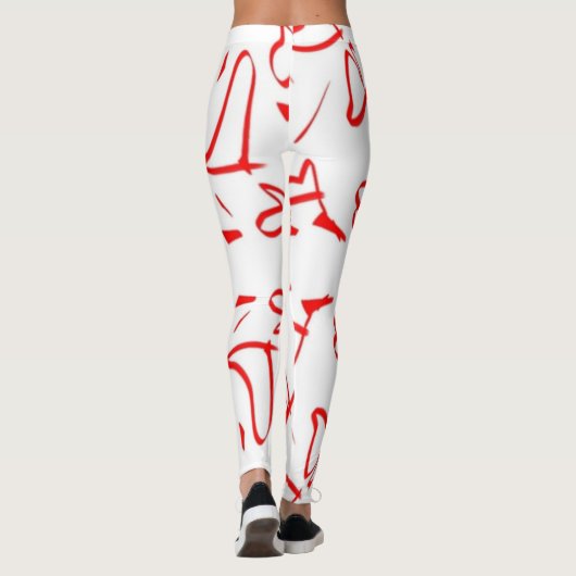 Hart vorm ontwerp leggings (Achterkant)