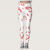 Hart vorm ontwerp leggings (Voorkant)