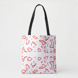 Hart vorm ontwerp tote bag