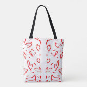 Hart vorm ontwerp tote bag (Achterkant)