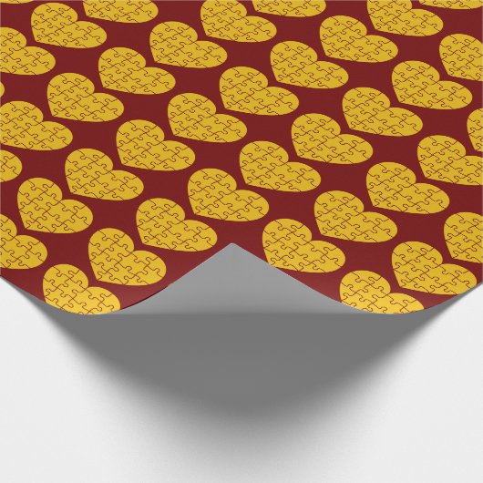  hart vorm puzzel cadeaupapier (Hoek)