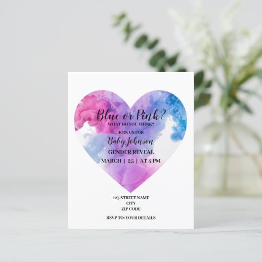 Hart vorm rook sekse openbaring (Staand voorkant)