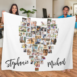 Hart Vormde Foto Collage 51 Afbeeldingen Couples Fleece Deken