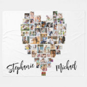 Hart Vormde Foto Collage 51 Afbeeldingen Couples Fleece Deken (Voorkant (Horizontaal))