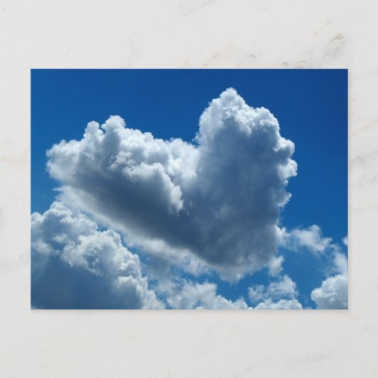 Hart-vormige cloud briefkaart (Voorkant)