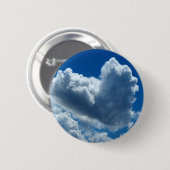 Hart-vormige cloud ronde button 5,7 cm (Voorkant /achterkant)