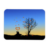 Hart-vormige herfst lekt paar magneet (Horizontaal)