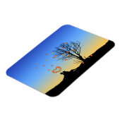 Hart-vormige herfst lekt paar magneet (Linkerzijde)