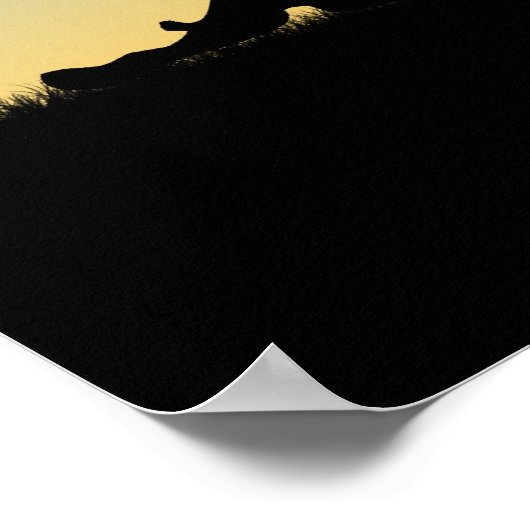 Hart-vormige herfst lekt paar poster (Hoek)