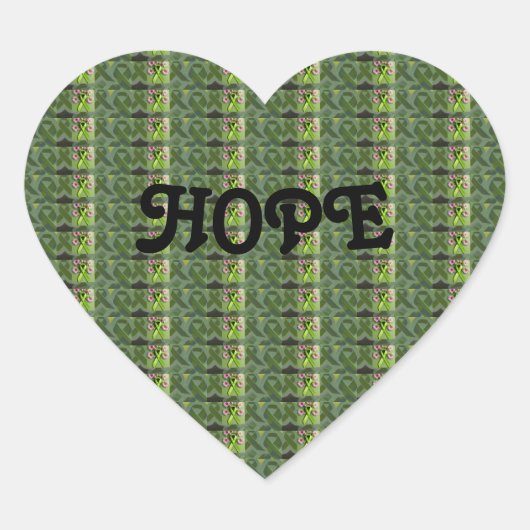 Hart-vormige Hope Sticker voor Chronische Ziekten  (Voorkant)