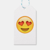 Hart-vormige ogen - Emoji Cadeaulabel (Voorkant)