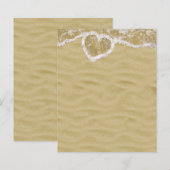 Hart-vormige waterbellen op de strand (Voorkant / Achterkant)