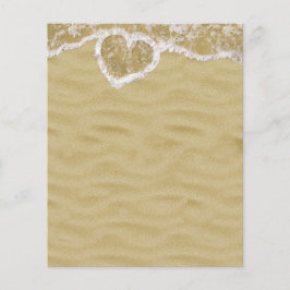 Hart-vormige waterbellen op de strand