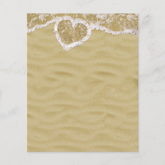 Hart-vormige waterbellen op de strand (Voorkant)