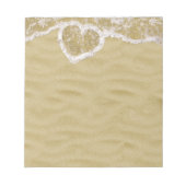 Hart-vormige waterbellen op het strand notitieblok (Voorkant)