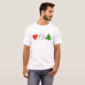 Hart, vrede, kerstT-shirt T-shirt (Voorkant volledig)