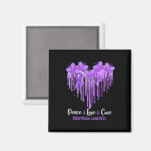 Hart Vrede Liefde Cure Fibromyalgie Awareness Magneet (Voorkant / Achterkant)