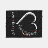 Hart Vrede Liefde Golf Speler Srt Liefhebbers Outf Fleece Deken (Voorkant (Horizontaal))