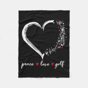Hart Vrede Liefde Golf Speler Srt Liefhebbers Outf Fleece Deken