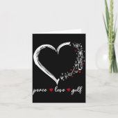 Hart Vrede Liefde Golf Speler Srt Liefhebbers Outf Kaart (Voorkant)