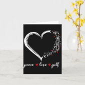 Hart Vrede Liefde Golf Speler Srt Liefhebbers Outf Kaart (Gele Bloem)