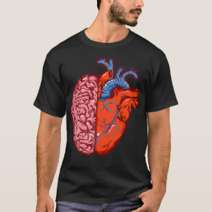 Hart vs brain geïnspireerde EQ vs IQ gerelateerd h T-shirt