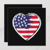 Hart VS Vlag 4 juli Patriottische Amerikaanse Ster Kaart (Voorkant / Achterkant)