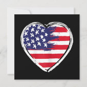 Hart VS Vlag 4 juli Patriottische Amerikaanse Ster Kaart (Achterkant)