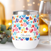 Hart Waterverf Kleurrijke Schattigee Liefde Custom