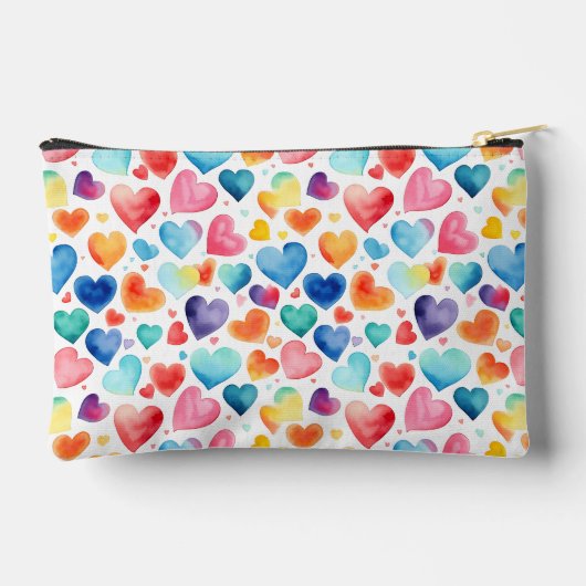 Hart Waterverf Kleurrijke Schattigee Liefde Custom Etui (Achterkant)