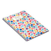 Hart Waterverf Kleurrijke Schattigee Liefde Custom Notitieboek (Rechterzijde)
