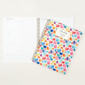 Hart Waterverf Kleurrijke Schattigee Liefde Custom Planner (Display)