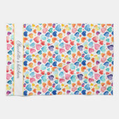 Hart Waterverf Kleurrijke Schattigee Liefde Custom Theedoek (Horizontaal)