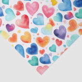 Hart Waterverf Kleurrijke Schattigee Liefde Sweet  Tissuepapier (Detail)