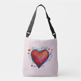 Hart Waterverf Kunst, Liefde Cross Body Bag Crossbody Tas