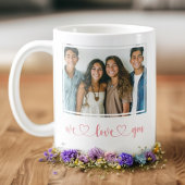 Hart - We houden van je - Moederdag Foto Koffiemok