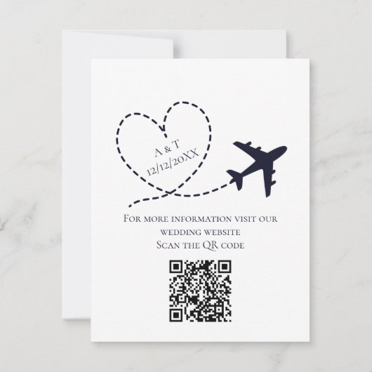 Hart Weddenschap bij instapweigering vliegtuig bes Save The Date (Achterkant)