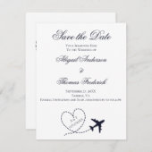 Hart Weddenschap bij instapweigering vliegtuig bes Save The Date (Voorkant / Achterkant)