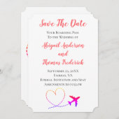 Hart Weddenschap bij instapweigering vliegtuig bes Save The Date (Voorkant / Achterkant)