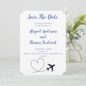 Hart Weddenschap bij instapweigering vliegtuig bes Save The Date (Staand voorkant)