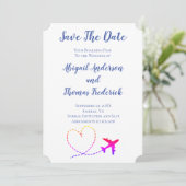 Hart Weddenschap bij instapweigering vliegtuig bes Save The Date (Staand voorkant)