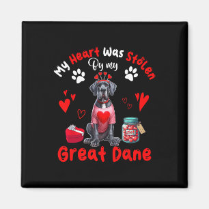 Hart werd gestolen door mijn grote Dane Valentine- Magneet
