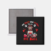 Hart werd gestolen door mijn Pit Bull Valentijnsda Magneet (Voorkant / Achterkant)