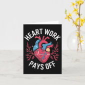Hart Werk Loont Anatomisch Hart Ontwerp Kaart (Gele Bloem)