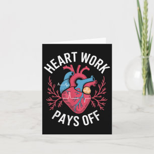 Hart Werk Loont Anatomisch Hart Ontwerp Kaart
