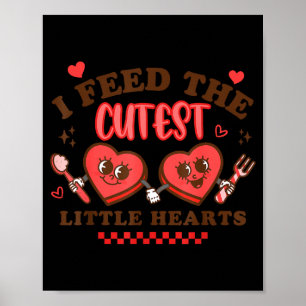 Hart Werk School Lunch Dames Cafetaria Medewerker Poster