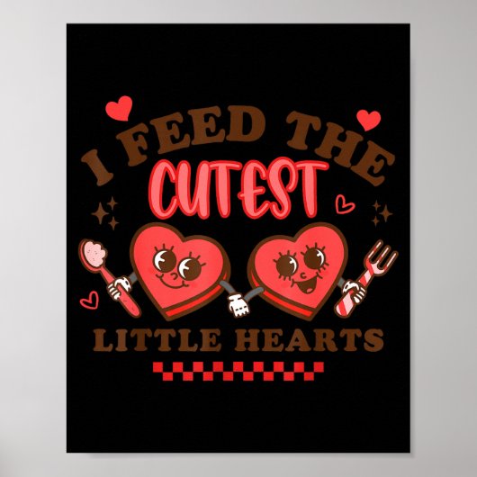 Hart Werk School Lunch Dames Cafetaria Medewerker Poster (Voorkant)