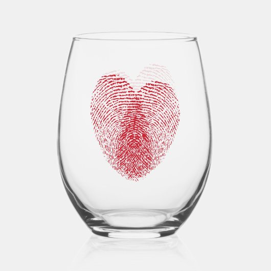 Hart Wijnglas Zonder Voet (Voorkant)
