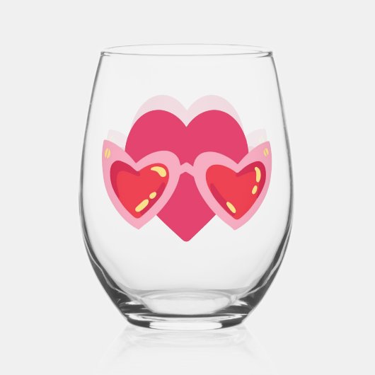 Hart Wijnglas Zonder Voet (Voorkant)