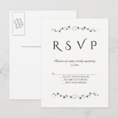 Hart wijnstokken bruiloft rsvp briefkaarten (Voorkant / Achterkant)